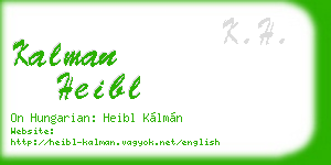 kalman heibl business card